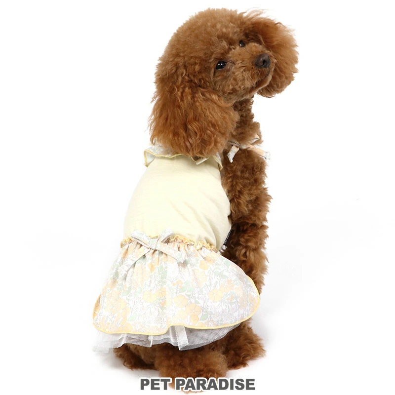 【Pet Paradise】Yellow Floral Skirt <633-17215>