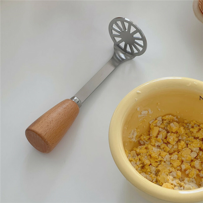 《1801》復古原木柄不鏽鋼搗泥器