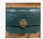 [S] TORY BURCH BRITTEN EMBOSSED SMALL ADJUSTABLE SHOULDER BAG,NORWOOD, 141029-318 (STB303)