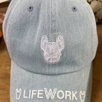 [S] LIFEWORK EMBROIDERY BASEBALL CAP,INDIGO, LW235CP20048 (SLW176)