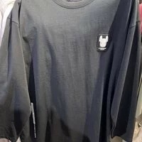 [S] LIFEWORK BASIC SQUARE WAPPEN LONG SLEEVE T-SHIRT,BLACK, LW225TL11040  [FINAL SALE] (SLW184)