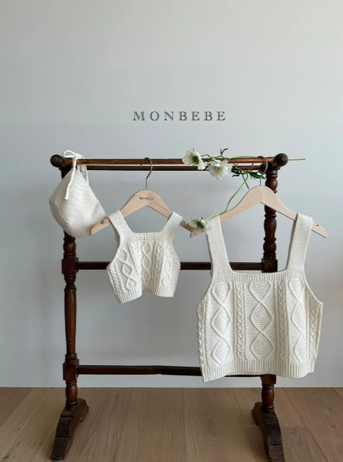 Monbebe 麻花針織背心