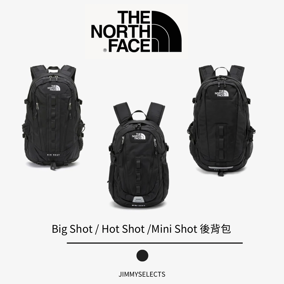 THE NORTH FACE HOT/BIG/MINI SHOT 黑色雙肩後背包