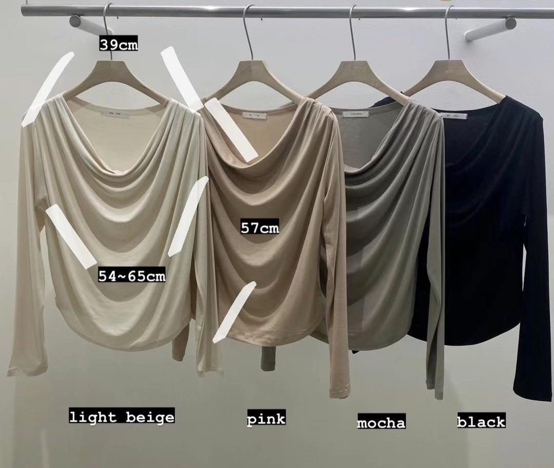 人造絲淨色上衣