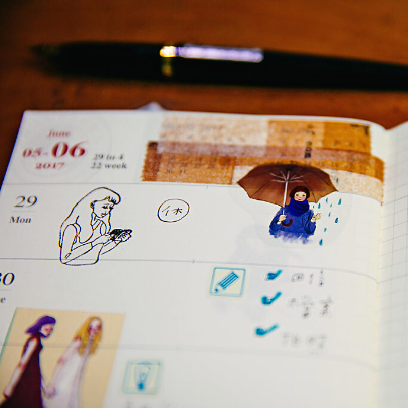 la dolce vita Wooden Stamp Set－You and Me (Taiwanese Stationery Brand)