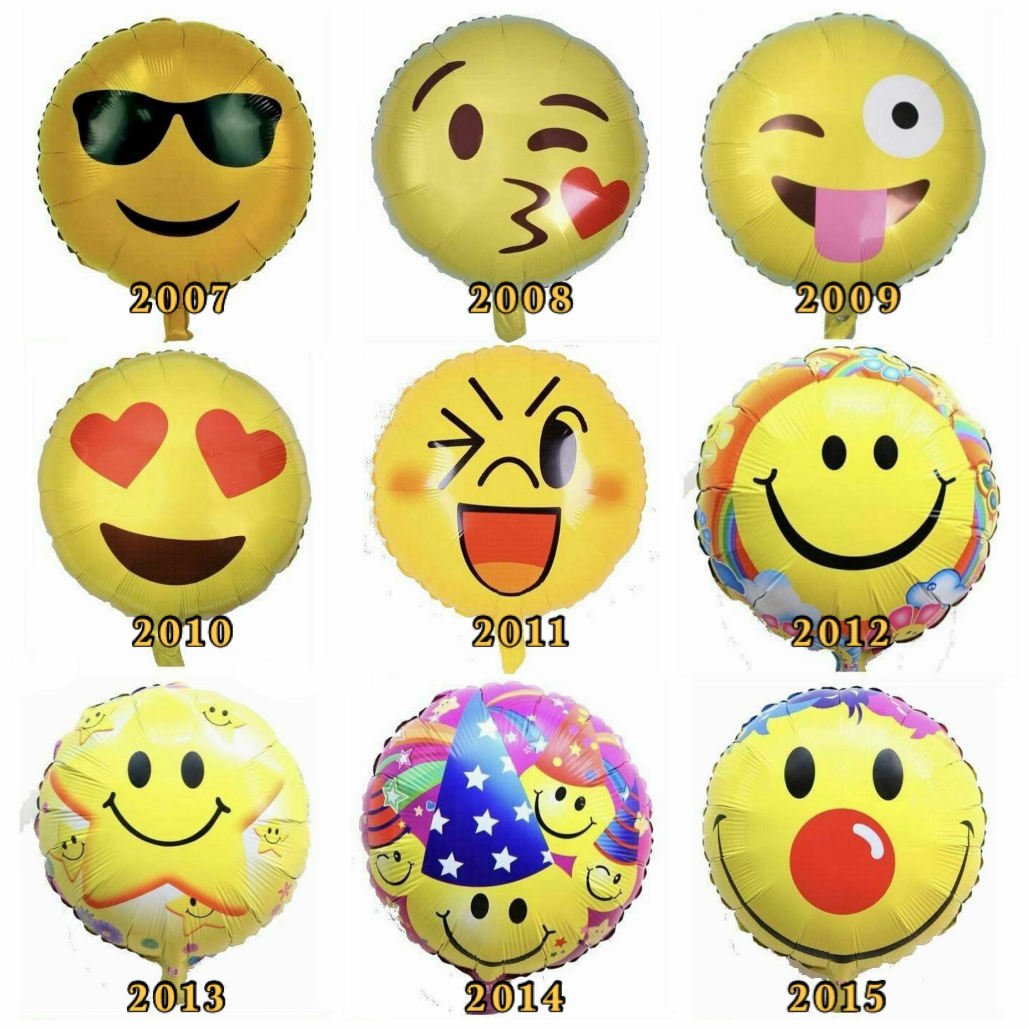 😍18吋EMOJI鋁膜氣球👉現貨