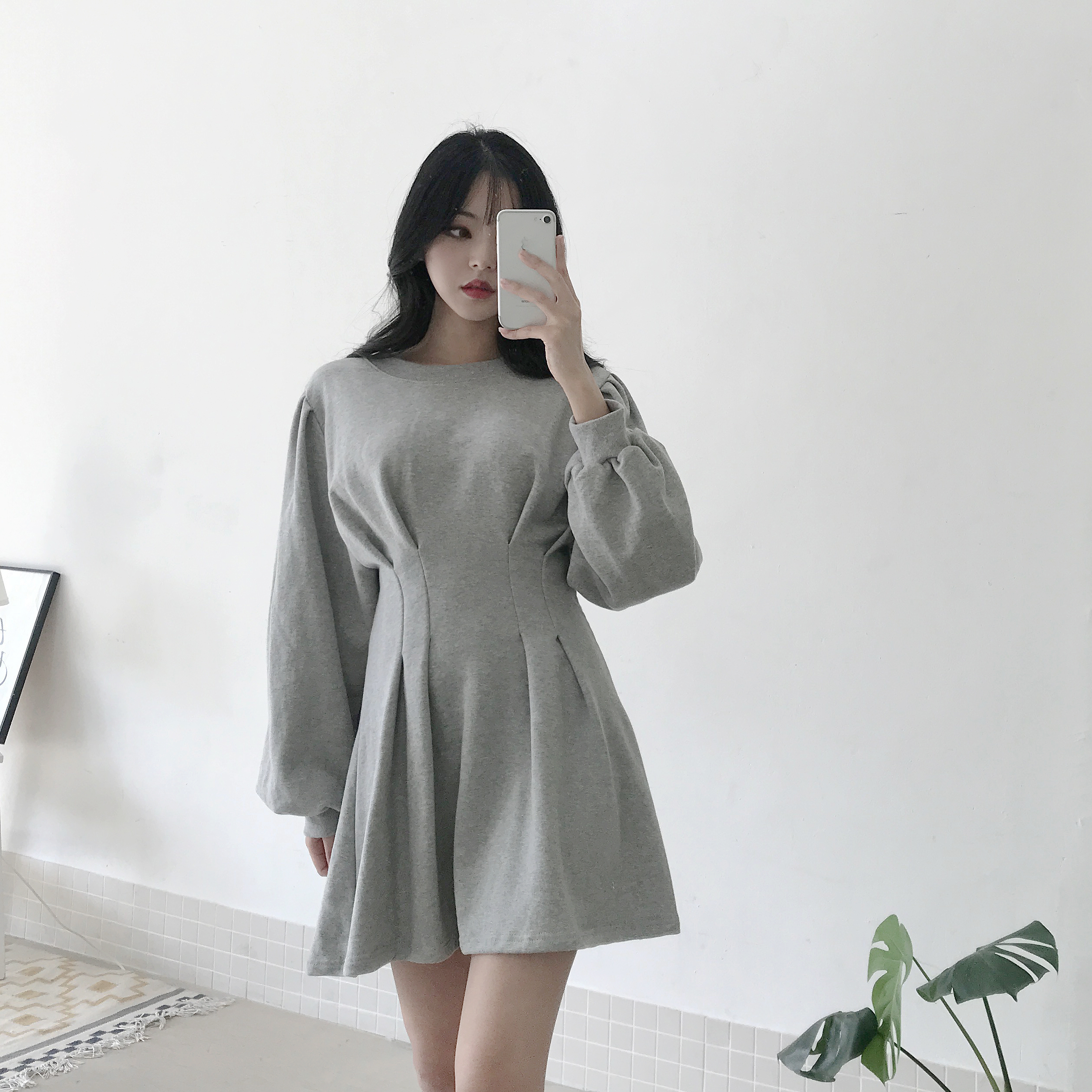 THankus 情侶裝｜落肩衛衣與蓬袖洋裝-商品資訊圖5