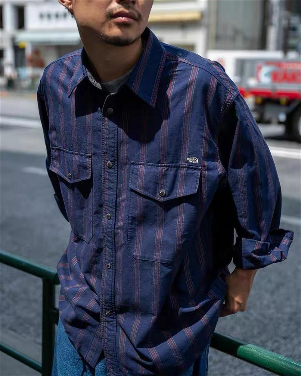 The North Face Regimental Stripe Field Shirt 紫標