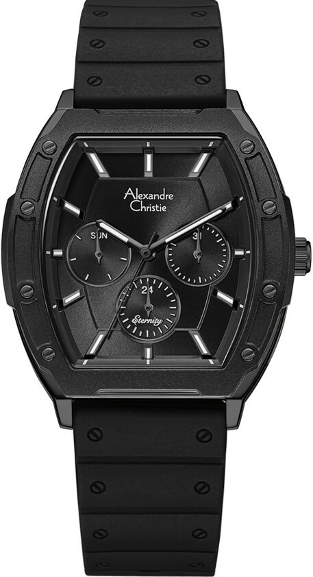 萬年鐘錶 - Alexandre Christie  6628BF系列   酒桶圓弧三眼不鏽鋼女錶  AC手錶  6628BFRIPBA  錶徑37.5MM