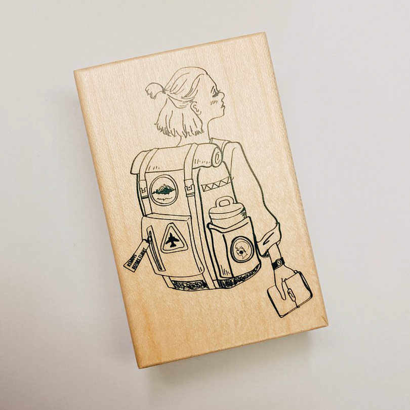 la dolce vita Wooden Stamp－Space Girl (Taiwanese Stationery Brand)