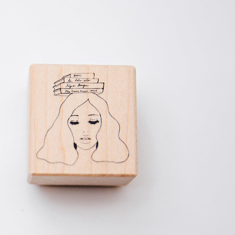 la dolce vita Wooden Stamp－Library Girl (Taiwanese Stationery Brand)