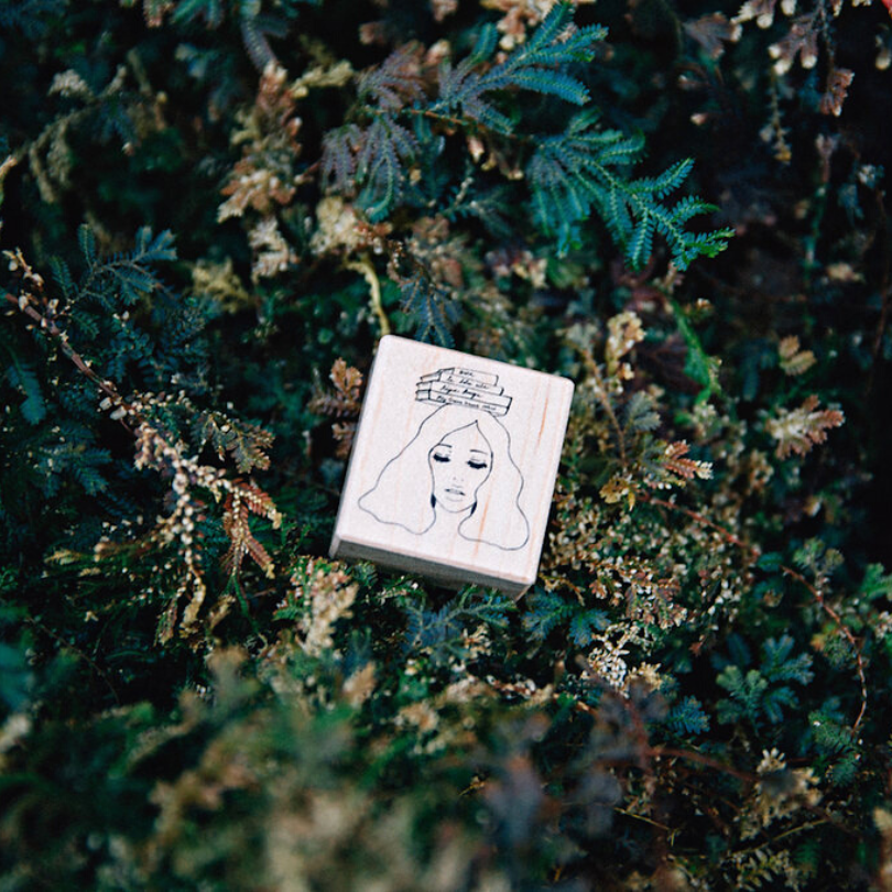la dolce vita Wooden Stamp－Library Girl (Taiwanese Stationery Brand)
