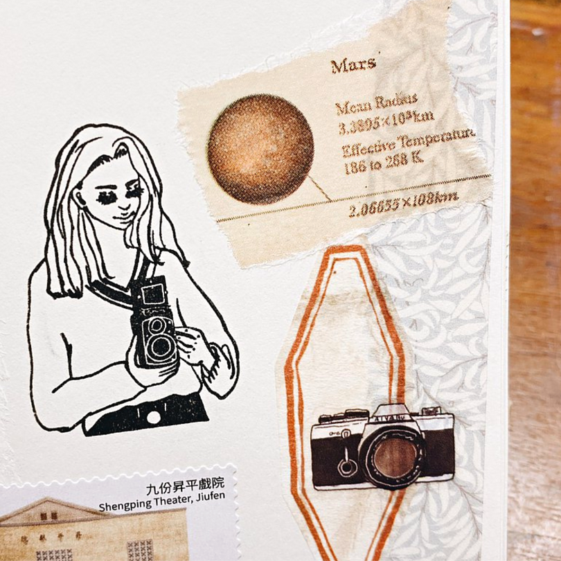 la dolce vita Wooden Stamp－Camera Girl (Taiwanese Stationery Brand)
