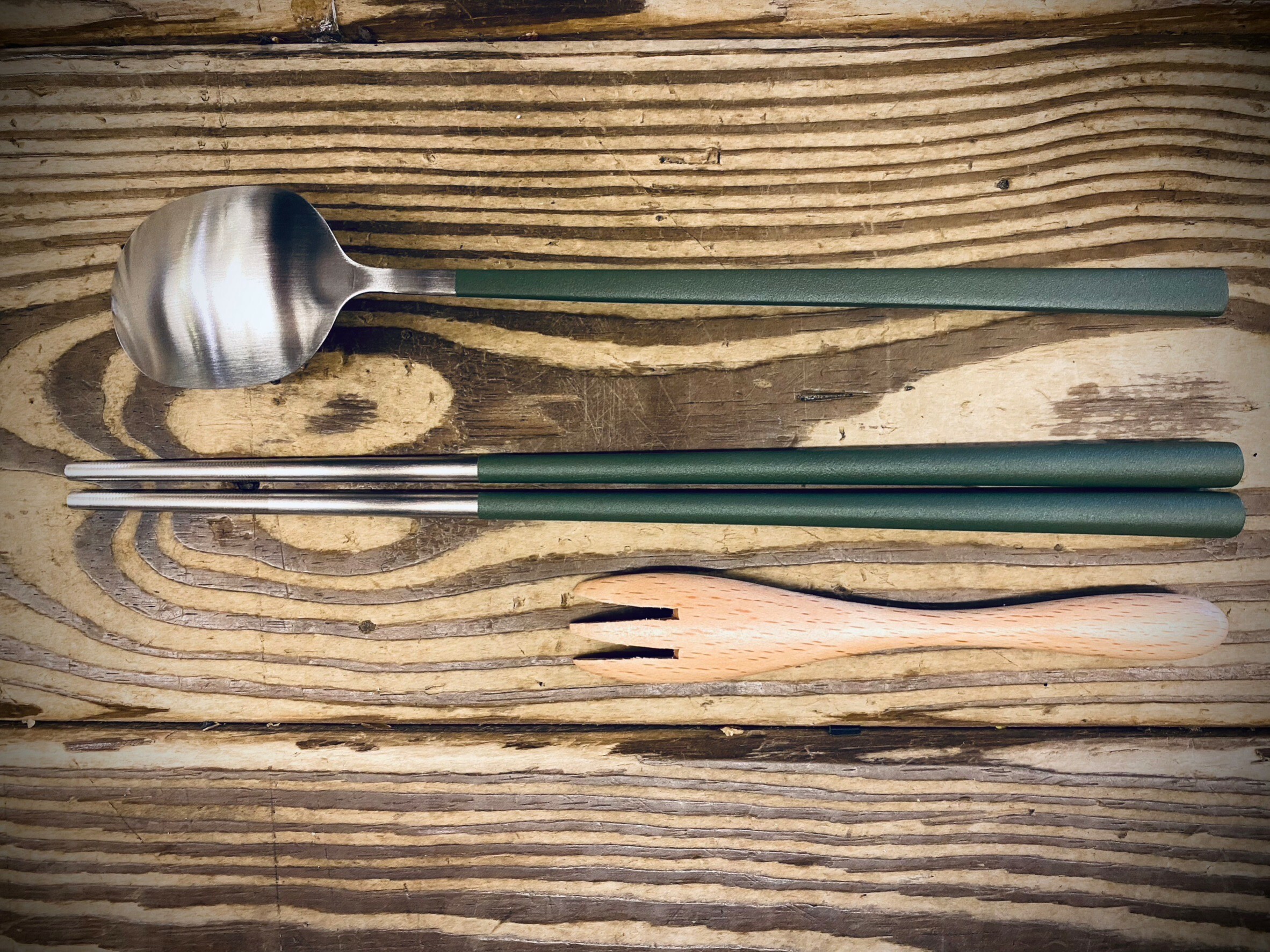 (針葉林/大漠色)露營餐具組４套組