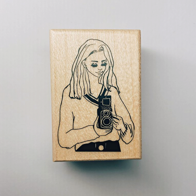 la dolce vita Wooden Stamp－Camera Girl (Taiwanese Stationery Brand)