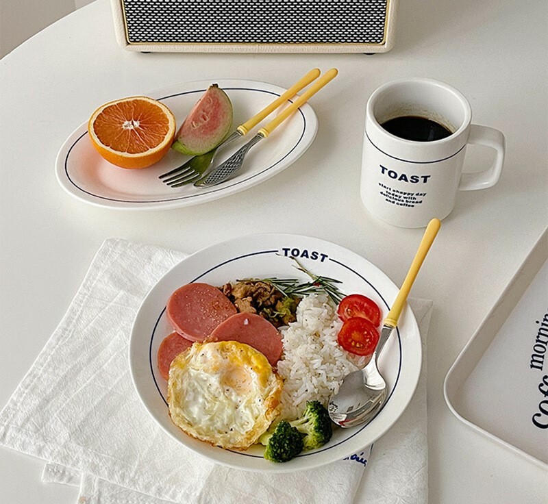 《1821》—TOAST—韓式白色簡約餐盤系列