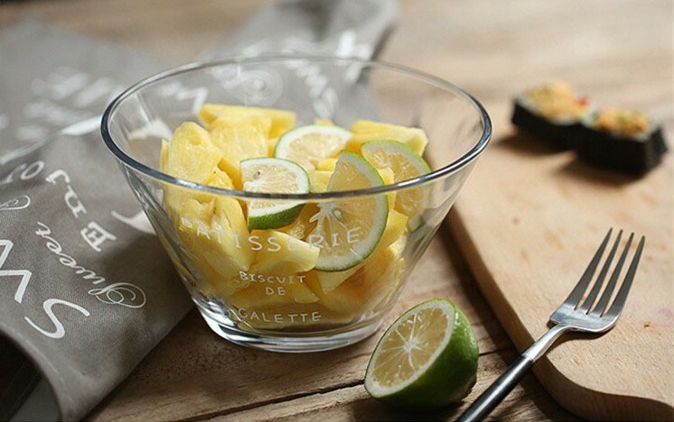 《1823》ins透明字母大容量水果沙拉燕麥玻璃碗