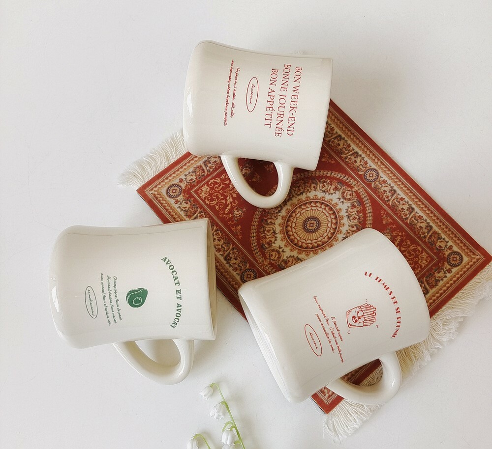 《1824》酪梨小蠻腰陶瓷曲線馬克杯400ML