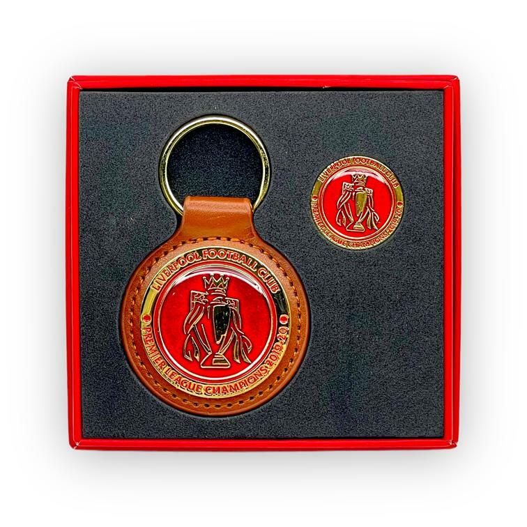 利物浦EPL系列名貴冠軍鎖匙扣+襟章套裝