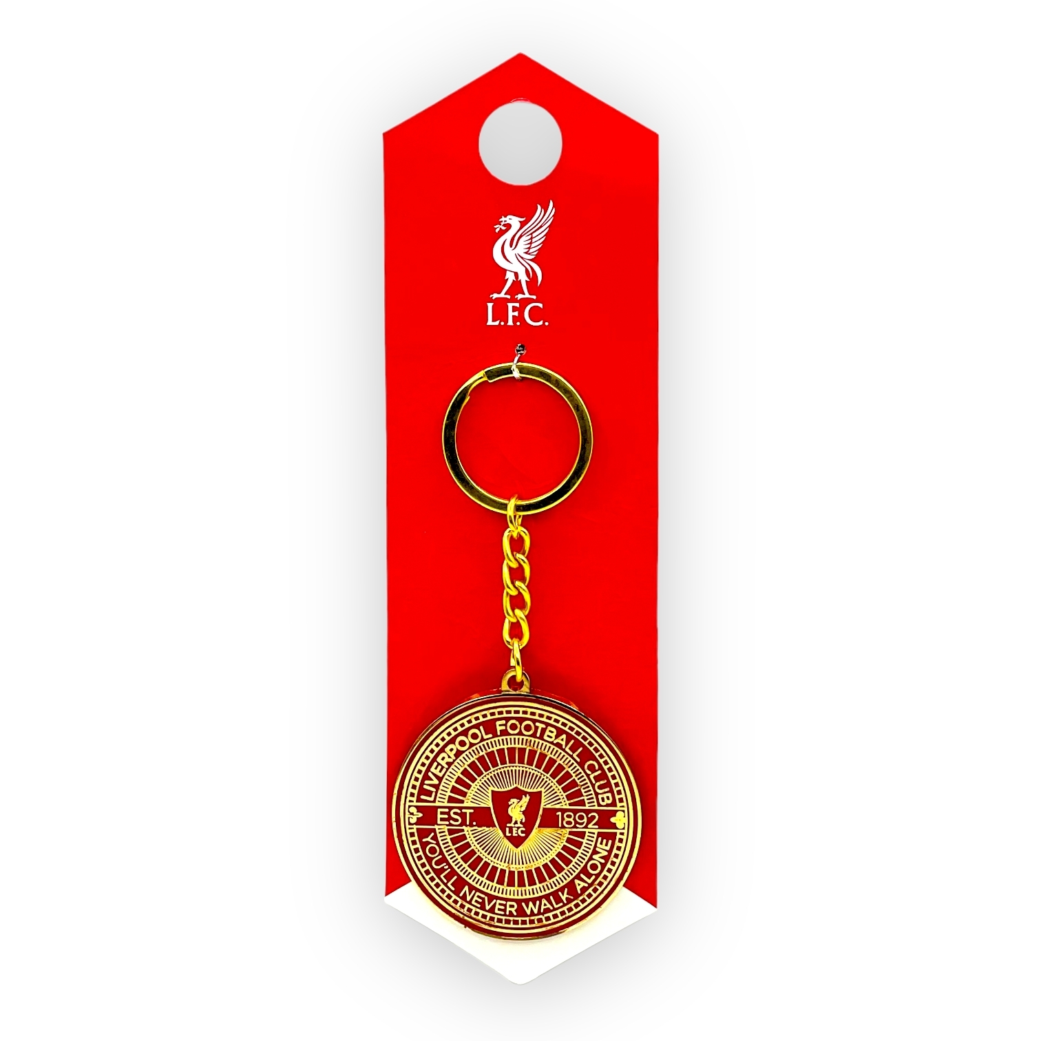 利物浦大紅金花紋鎖匙扣