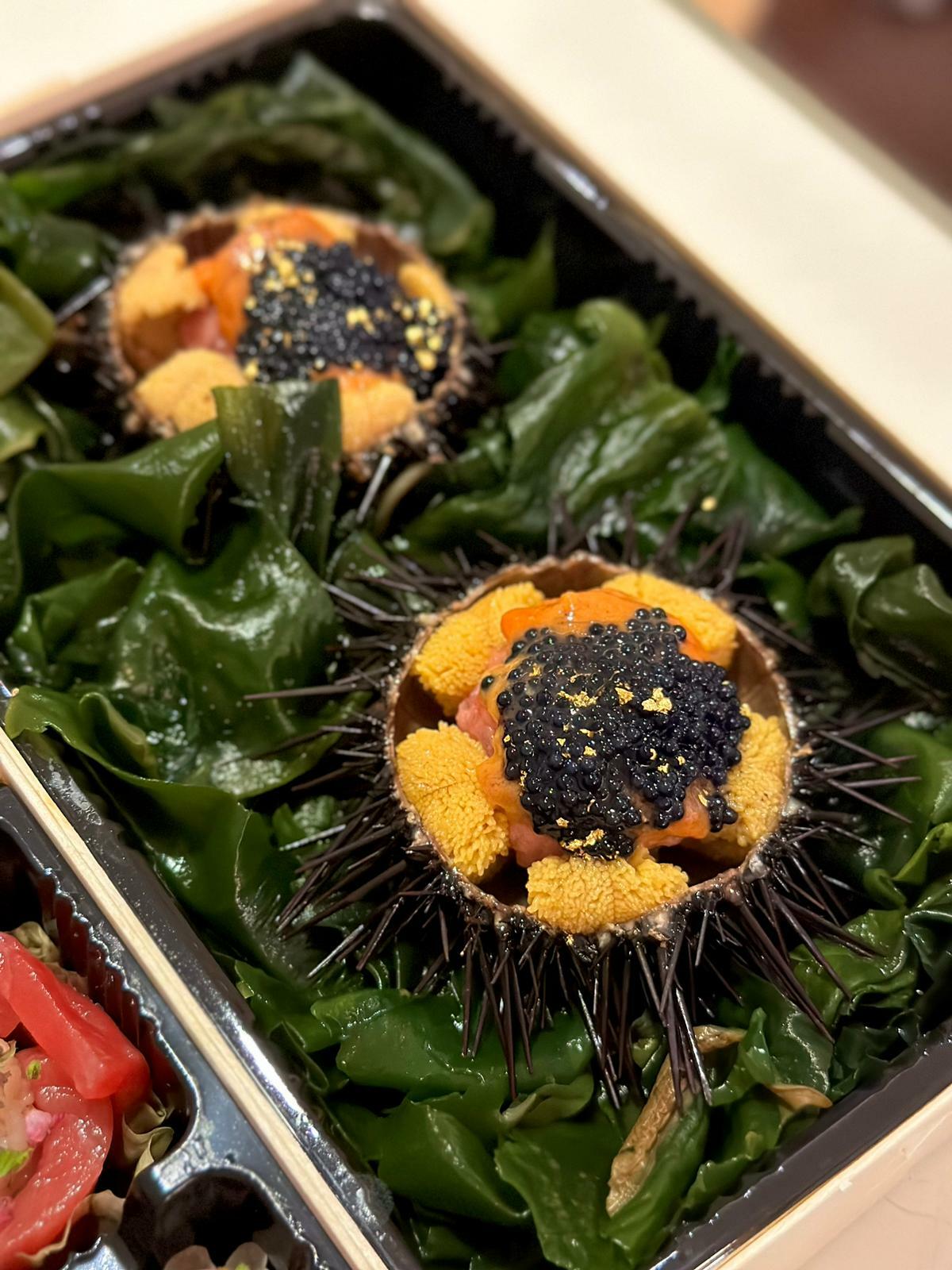 北海道 原隻活紫海膽配馬糞海膽及多種配料(隻)