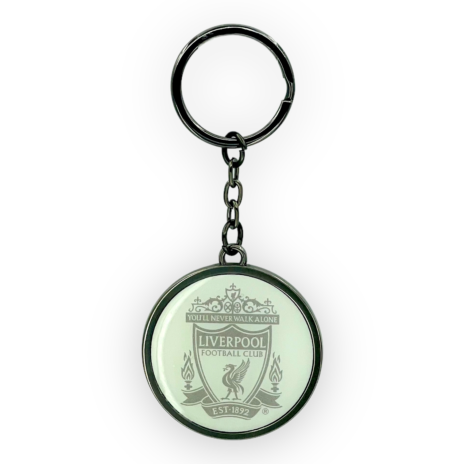 利物浦圓形傳統會徽玻璃鎖匙扣