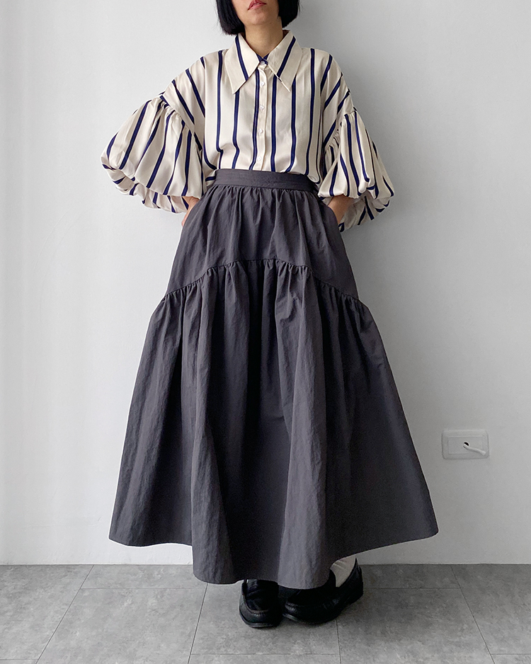 MFT-2285 澎袖大翻領襯衫