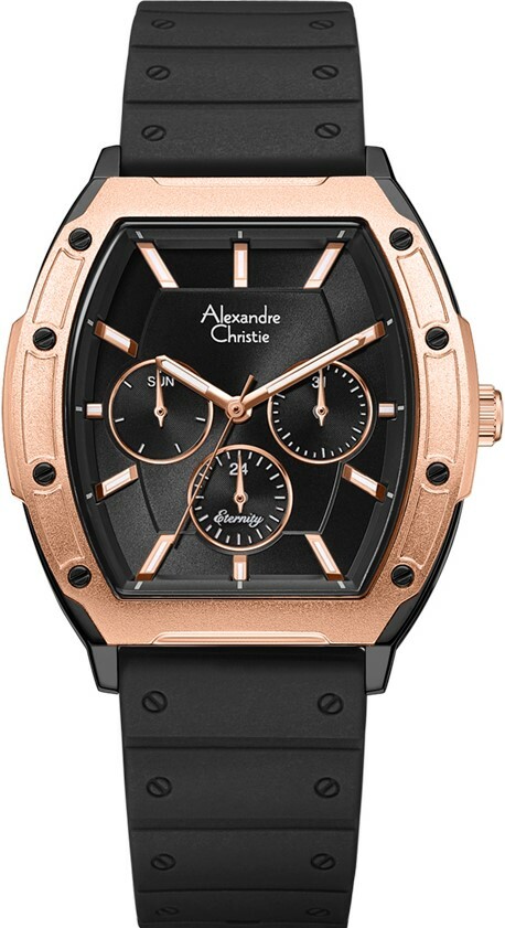 萬年鐘錶 - Alexandre Christie  6628BF系列   酒桶圓弧三眼不鏽鋼女錶  AC手錶  6628BFRIPBARG  錶徑37.5MM