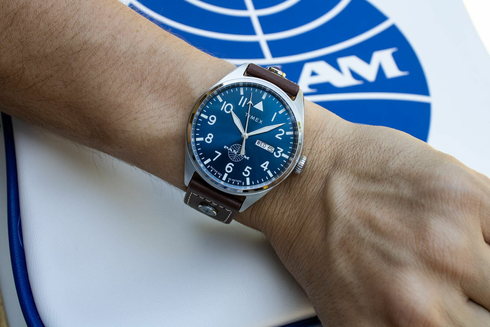 Timex Brown Mens Analogue Watch Pan Am TWG030100