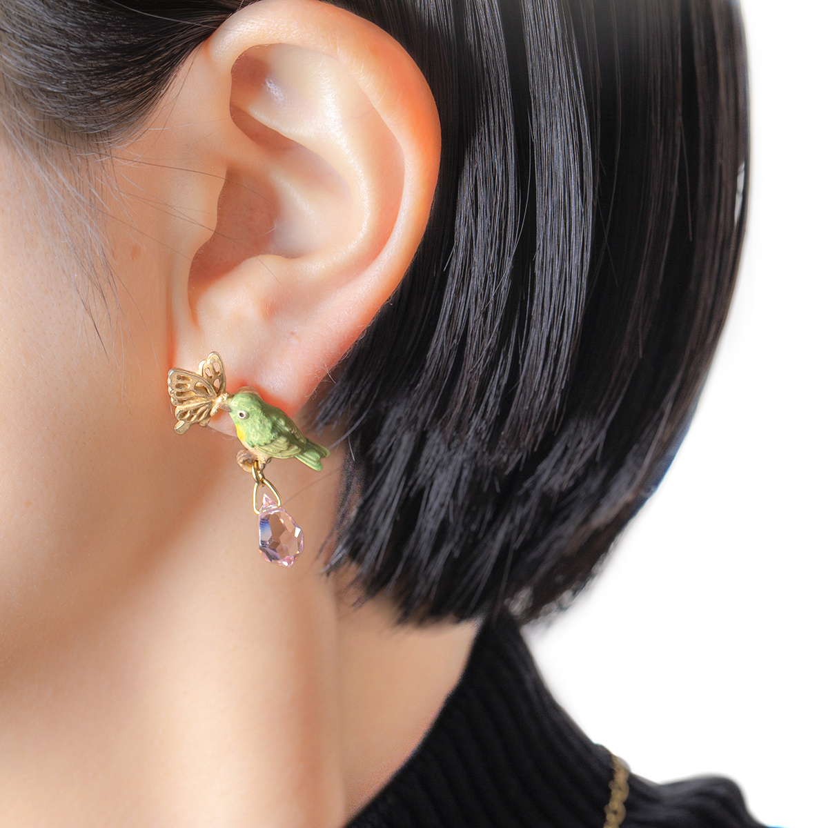 Palnart Poc 繡眼鳥耳環