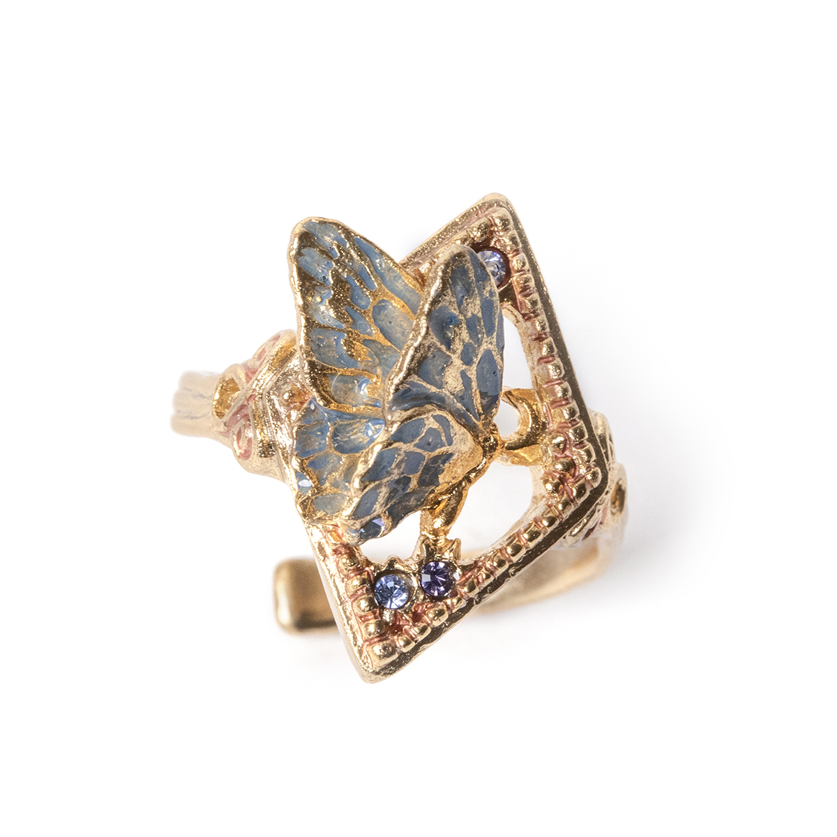 月光下飛舞的蝴蝶戒指