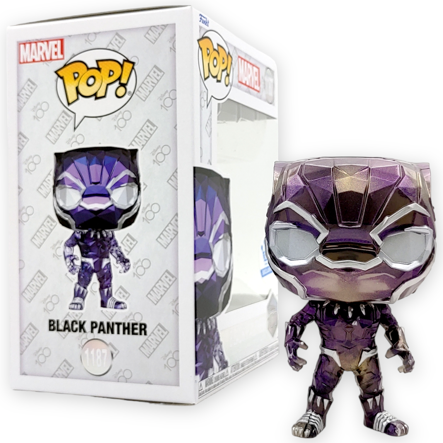 FUNKO POP<迪士尼100週年_MARVEL>黑豹(鑽石切割版)-No.1187