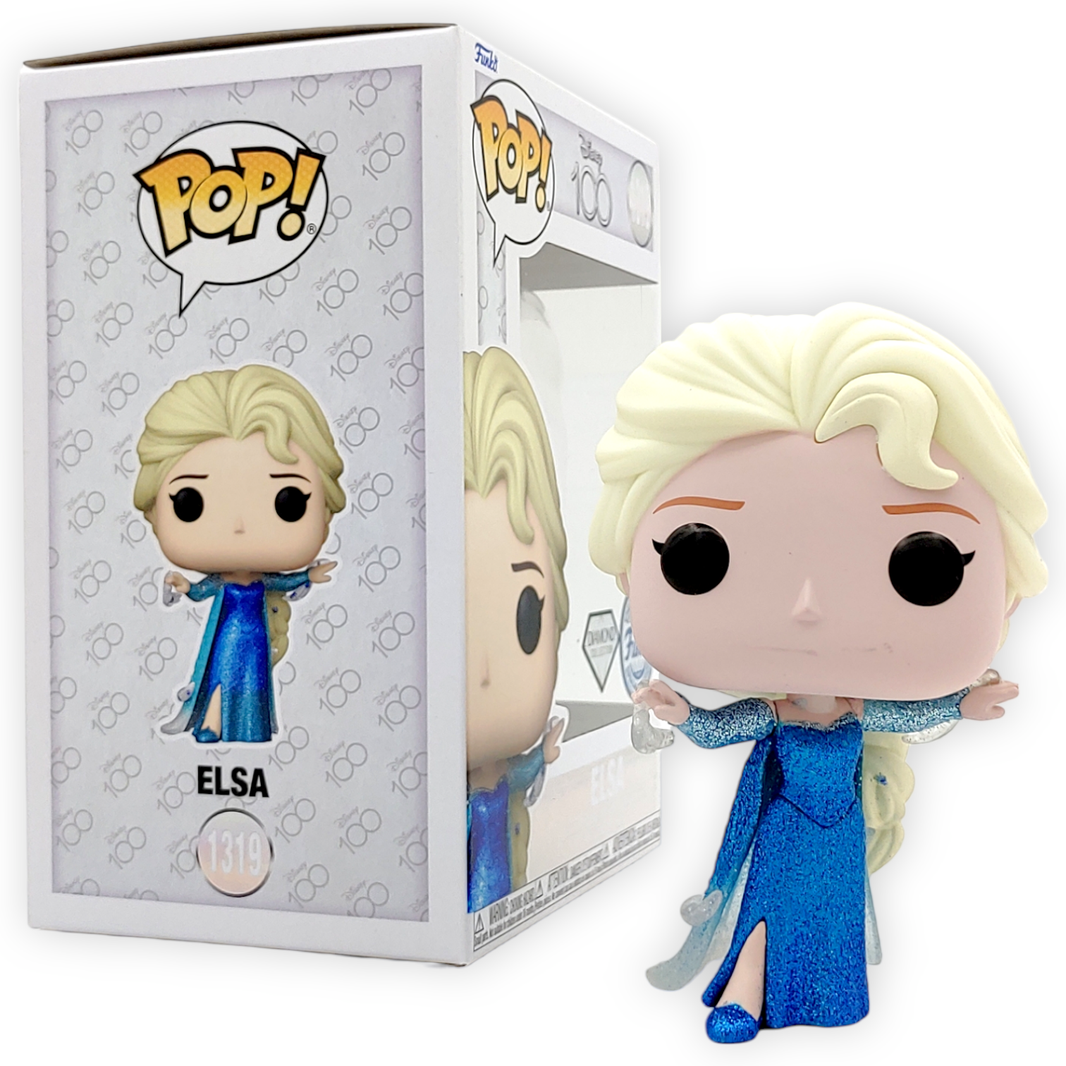 FUNKO POP<迪士尼100週年>[魔雪奇緣2013]愛莎(鑽石版)-No.1319