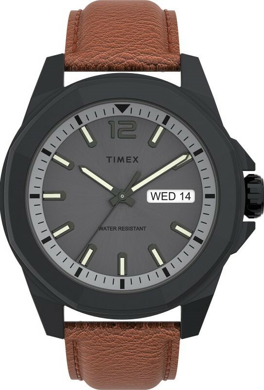 萬年鐘錶 - TIMEX 天美時  紳士簡約大錶徑皮革男錶  TW2U82200  錶徑 44MM