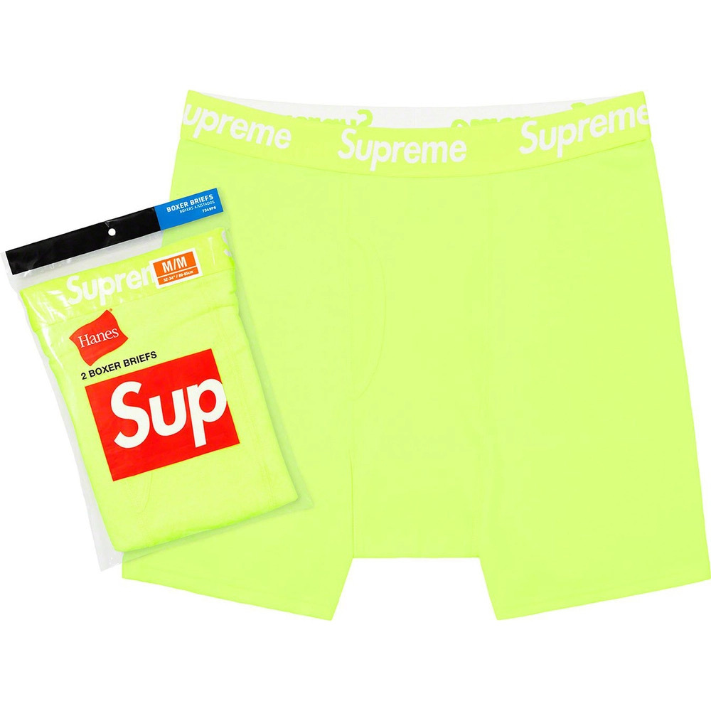 Supreme X Hanes 2023 S/S 春夏 Boxer Briefs (2 Pack) 螢光 內褲 單件拆賣