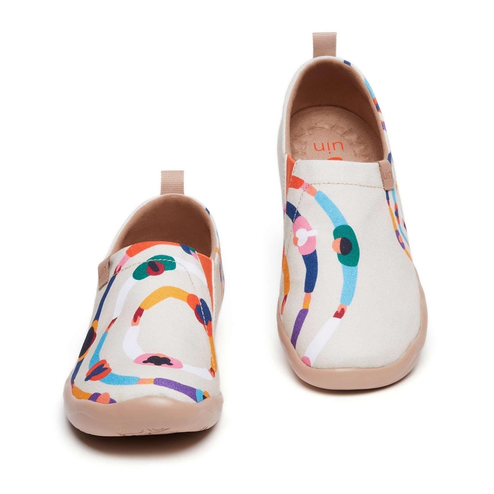 【 Uin 】西班牙原創設計 | 愛的圈圈 女鞋 彩繪鞋 休閒鞋 懶人鞋