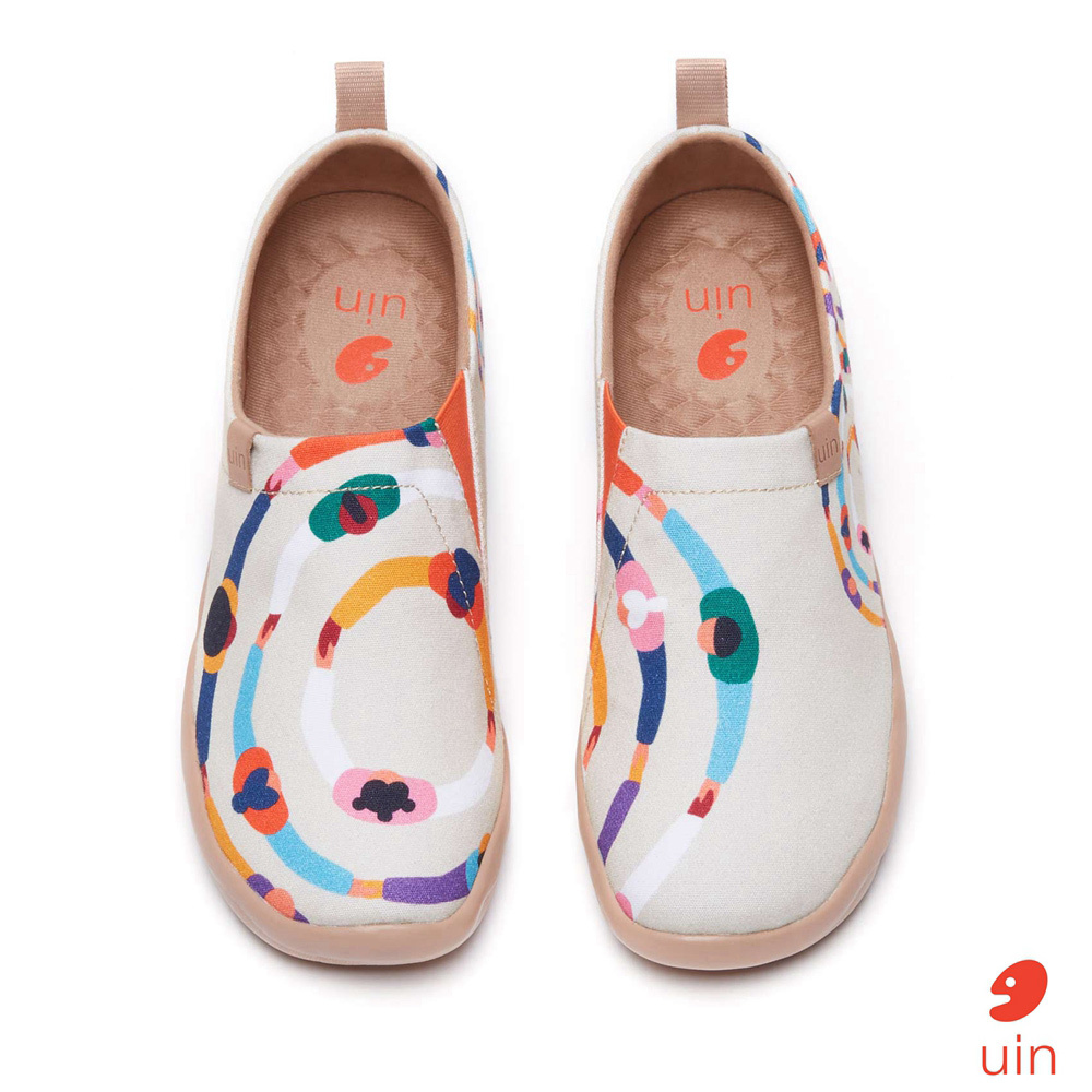【 Uin 】西班牙原創設計 | 愛的圈圈 女鞋 彩繪鞋 休閒鞋 懶人鞋