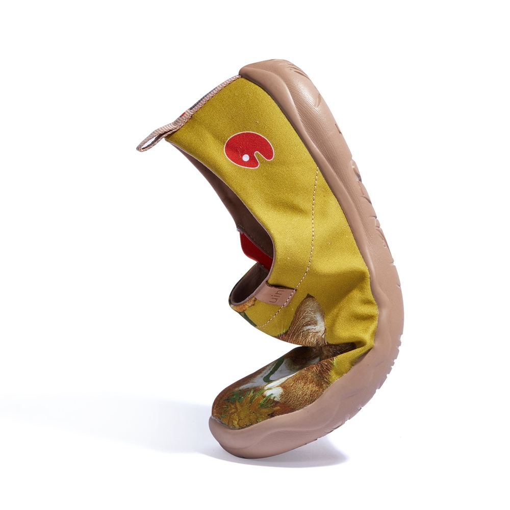 【 Uin 】西班牙原創設計 | 向日葵與貓 男鞋 彩繪鞋 休閒鞋 懶人鞋