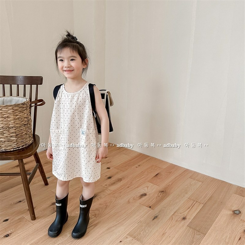 波點大口袋洋裝
