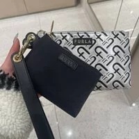 [S] FURLA WE00230 BX1170 C4300 LUNA M COIN CASE,NERO/TONI SILVER, 8050597167596 (SF185)