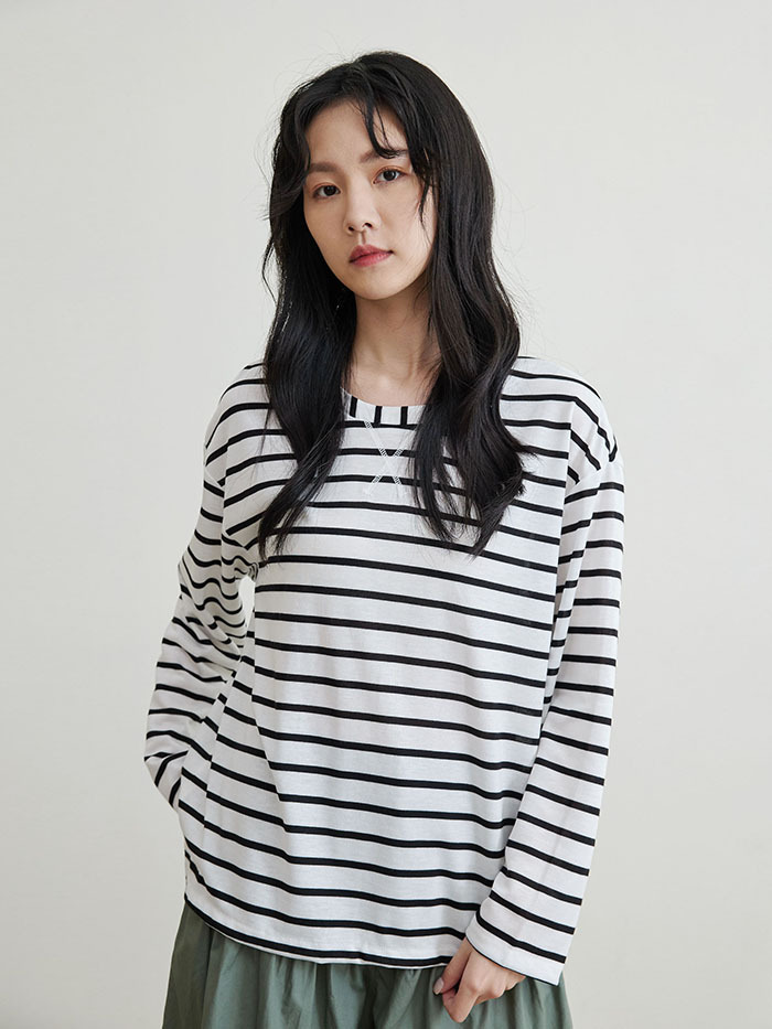 單車男孩條紋長袖上衣-馬克