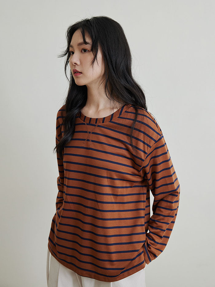 單車男孩條紋長袖上衣-喬治