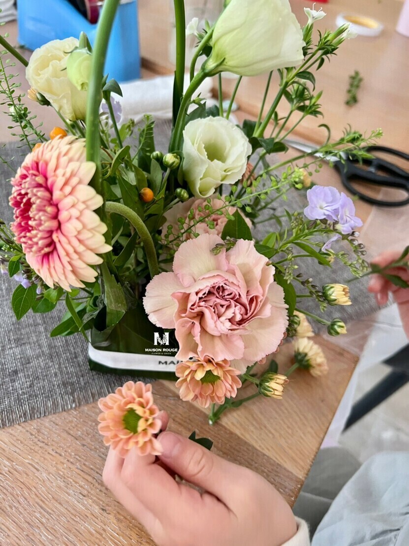 花藝課程・兒童主題花藝・立春小花籃