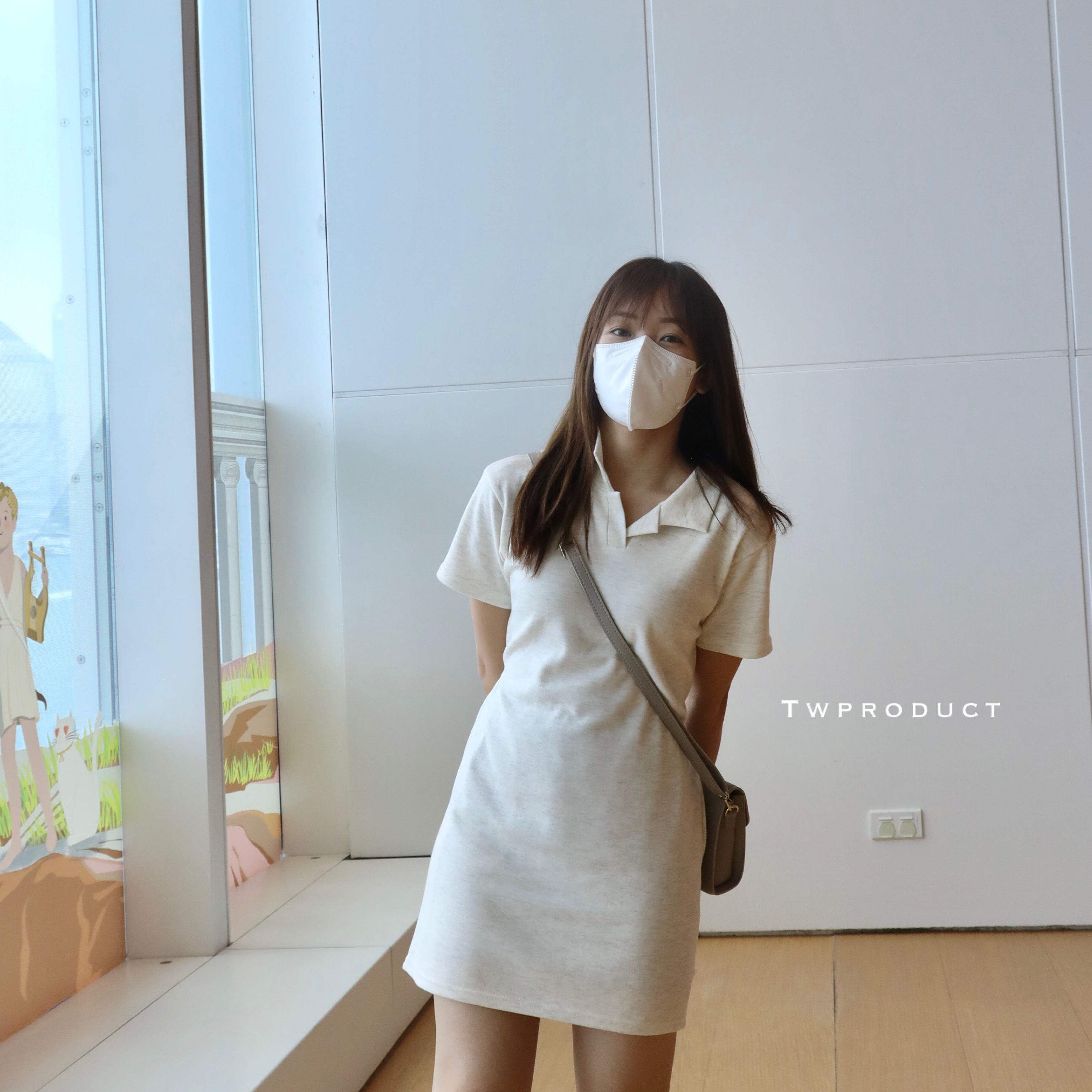 ✨||OPS99 ||反領純色懶人柔軟棉連身裙