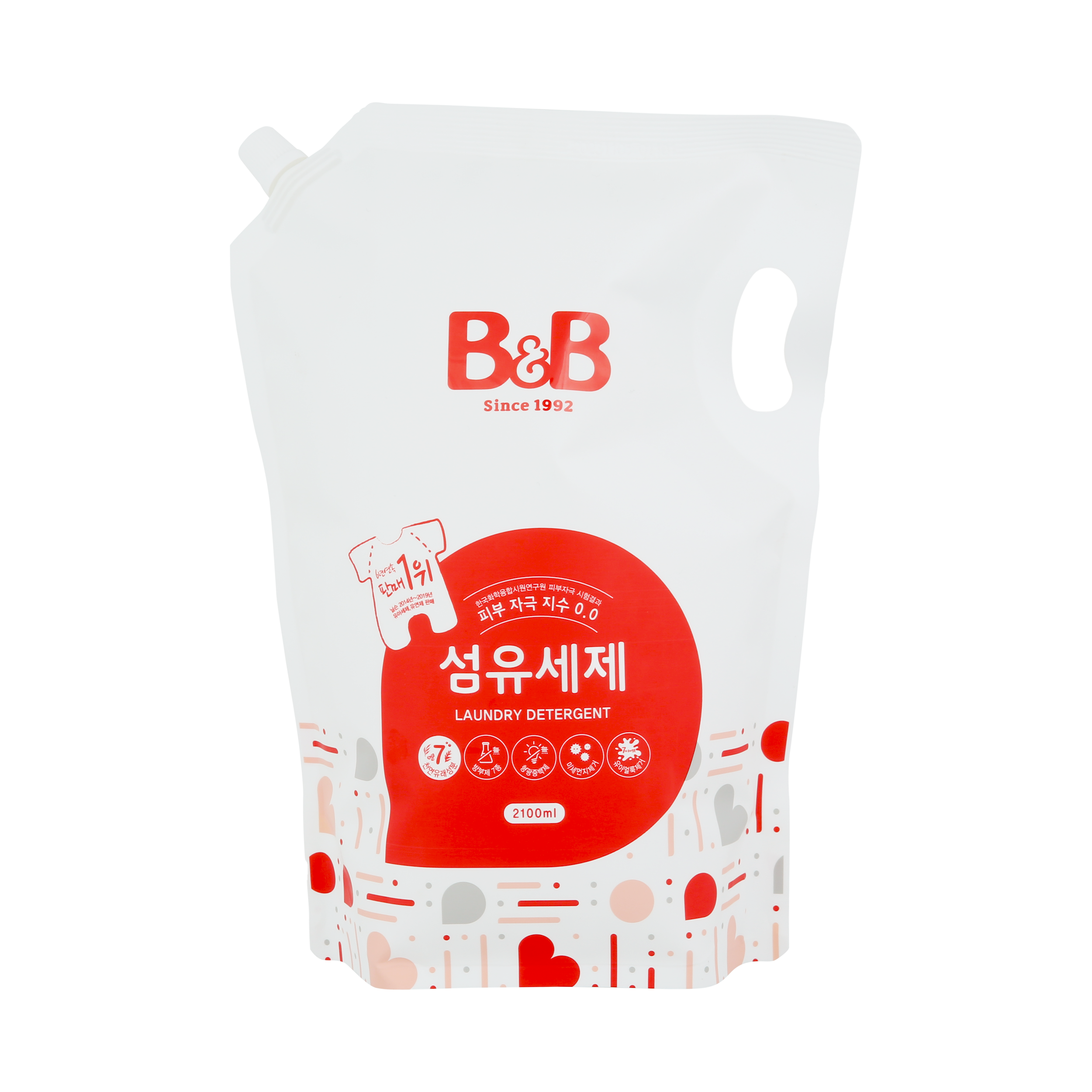 B&B 嬰幼兒天然抗菌洗衣液補充裝 2100ml