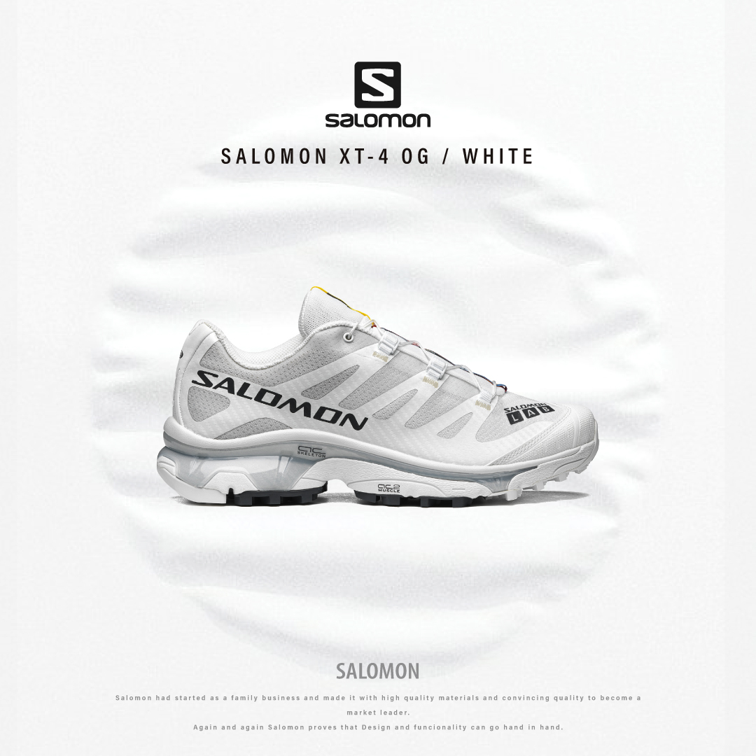 Salomon XT-4 OG 金屬銀 黃紅藍 機能越野跑鞋 白 冰川白