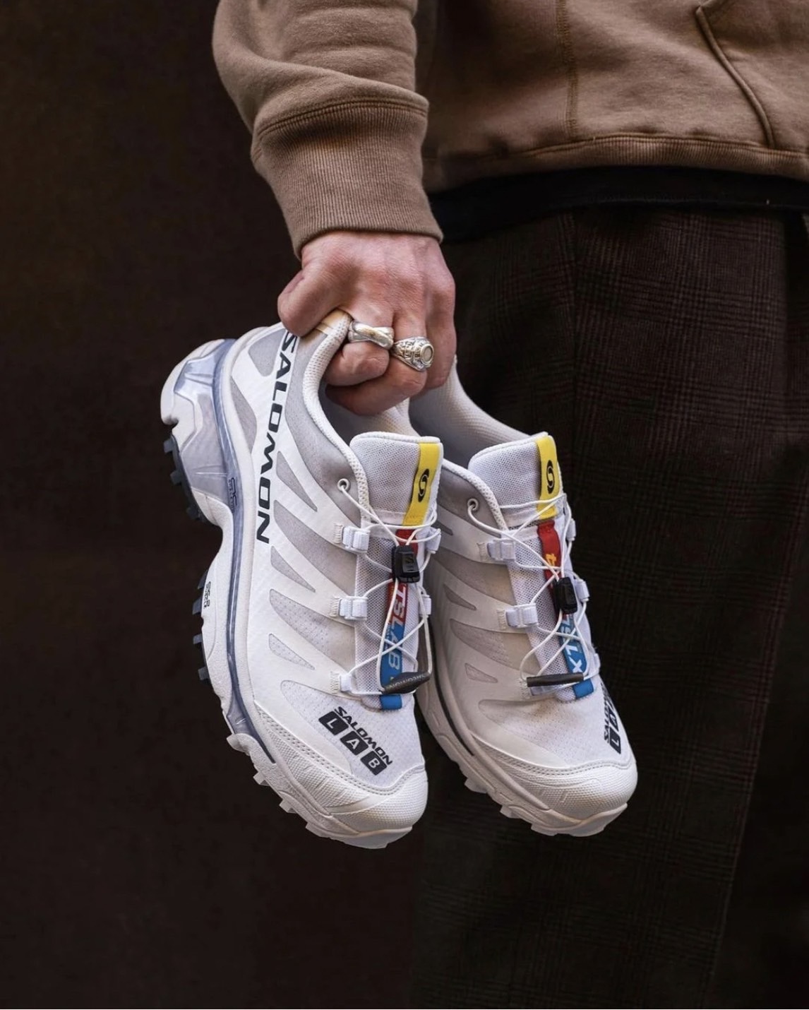 Salomon XT-4 OG 金屬銀 黃紅藍 機能越野跑鞋 白 冰川白