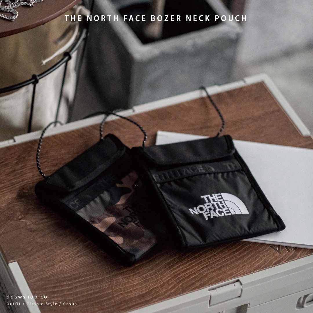 The North Face 包包 側背掛頸方形小包 魔鬼氈 黑 迷彩