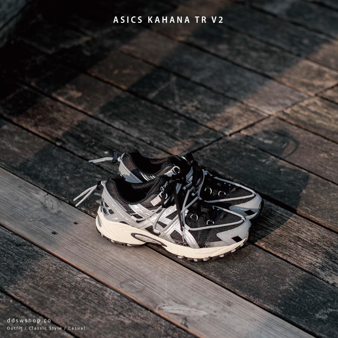 Asics Gel-Kahana TR V2 復古黑黑銀奶油底1203A259-001