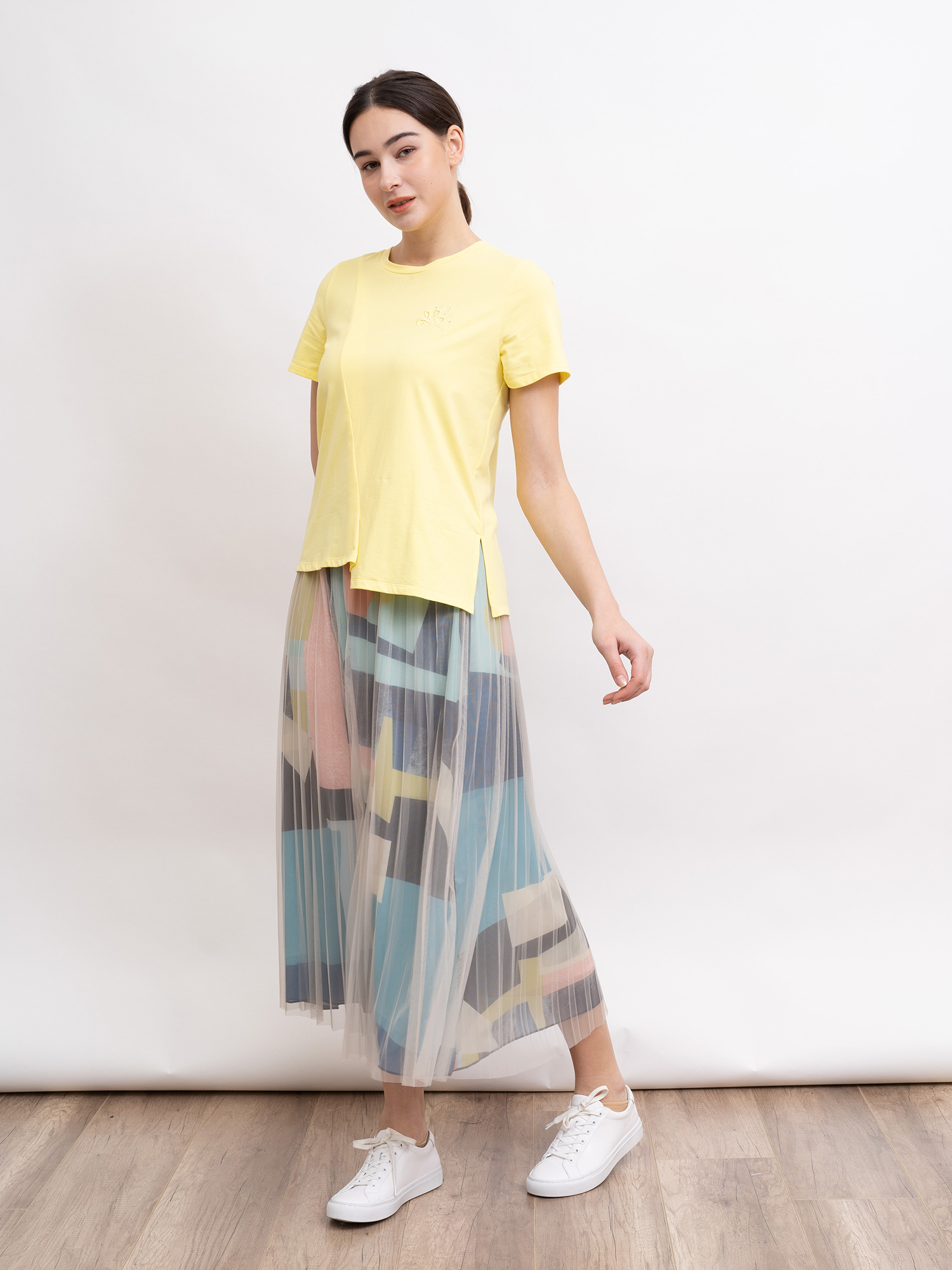 mi-tu 圖案短袖T恤